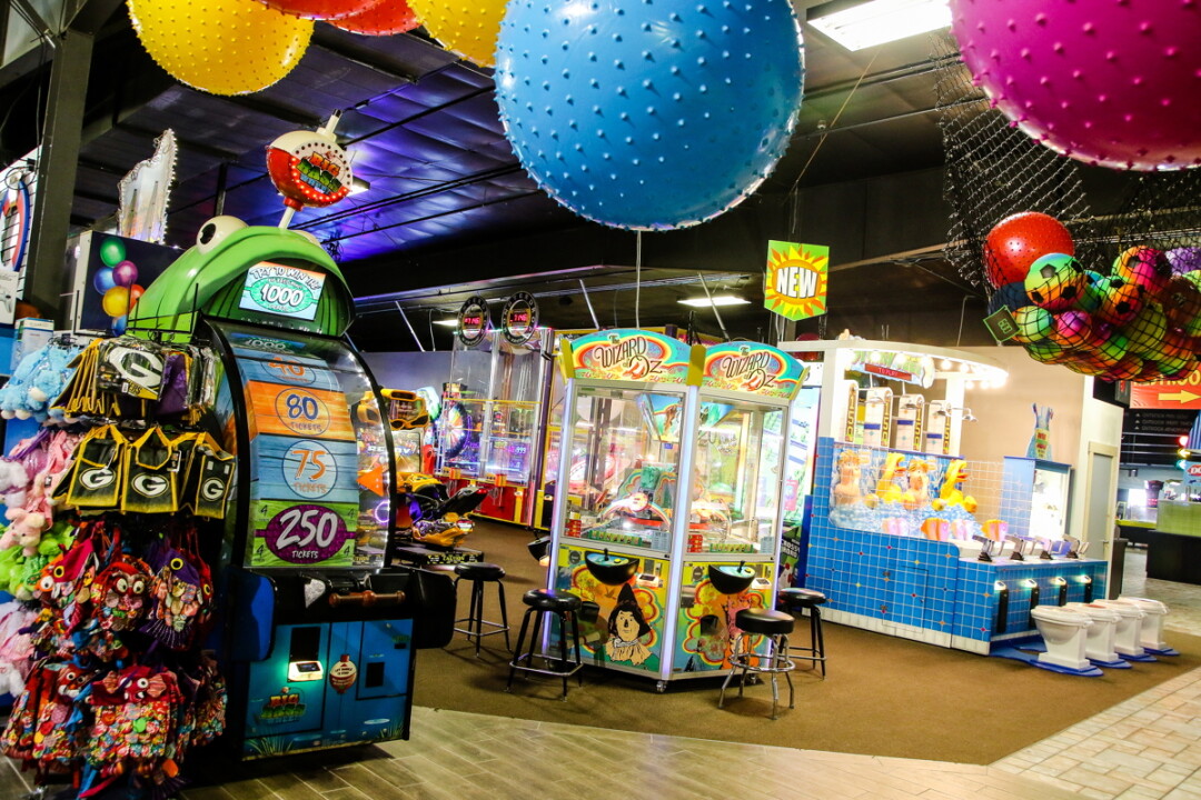 After the remodeling, Action City will still feature favorites like arcade games (right).
