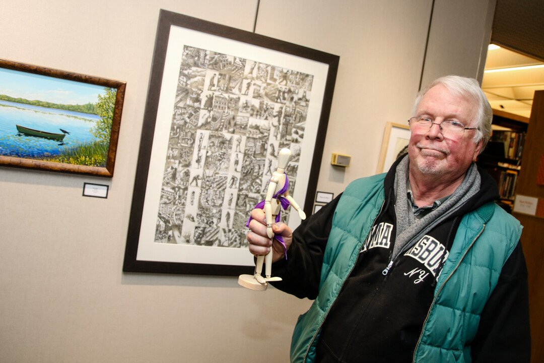 Best of Show winner Anders Shafer and his &ldquo;Artie&rdquo; award.