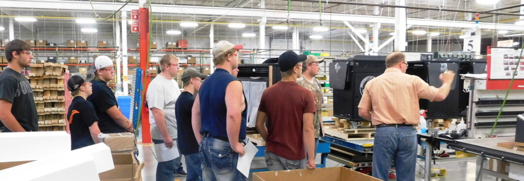 Students visited Spectrum Industries in Chippewa Falls as part of the Chippewa County Manufacturing Boot Camp.