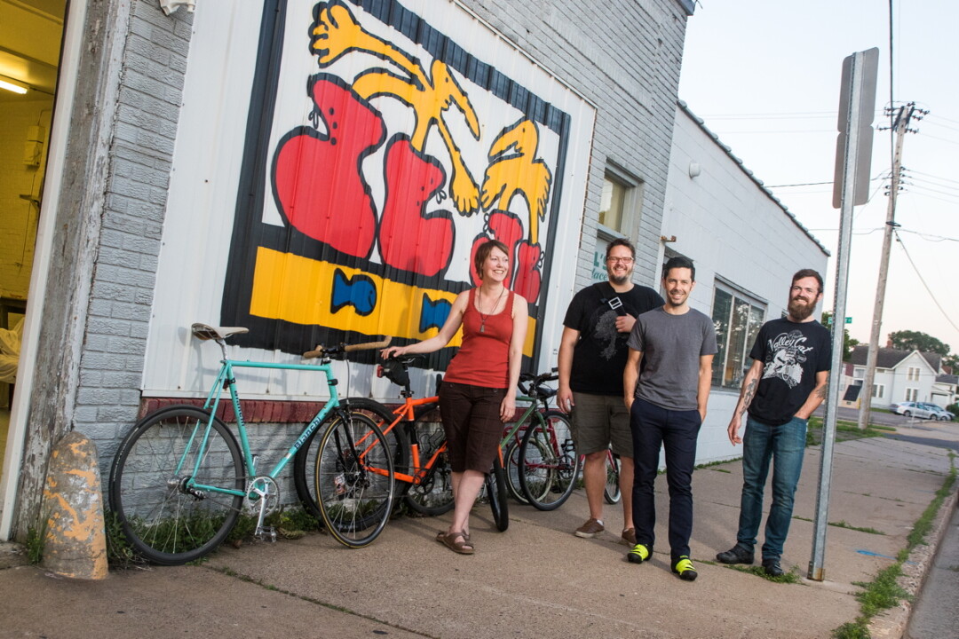 The partners behind SHIFT include, left to right, Laura Lash, Aaron Salmon, Sean Brandenburg, and Dan Green.