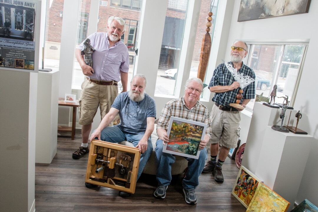 At first glance, the poster – which shows four gray-haired men hamming it up under the bold headline “BOB MEL JOHN ANDY” – could easily be mistaken for an ad for a musical reunion tour, perhaps portraying a ’60s-era quartet hitting the road again with their old tunes.