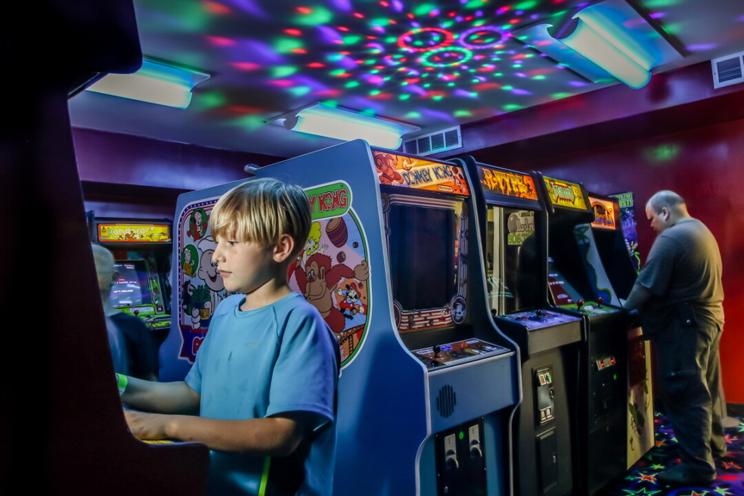 PEW PEW PEW! Whatever your age or experience level, the District Company in downtown Eau Claire’s new selection of arcade and pinball games is sure to hold your attention for a round – or an afternoon.