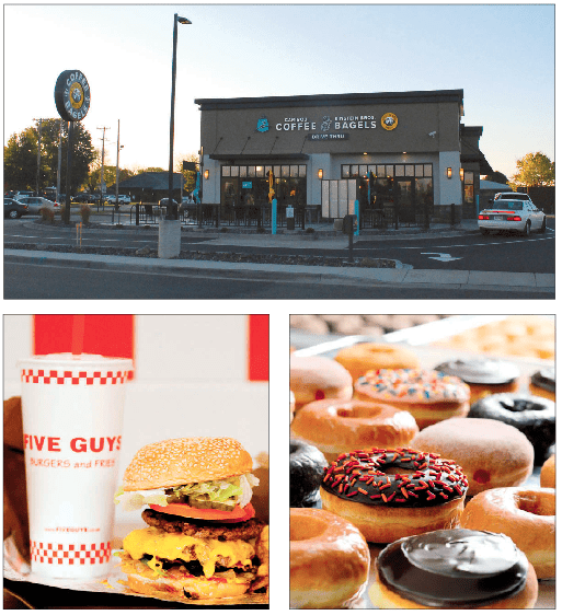 Caribou Coffee & Einstein Bagels, 807 W. Clairemont Ave. / Five Guys, coming soon to Oakwood Mall / Dunkin’ Donuts, soon opening a second Eau Claire shop