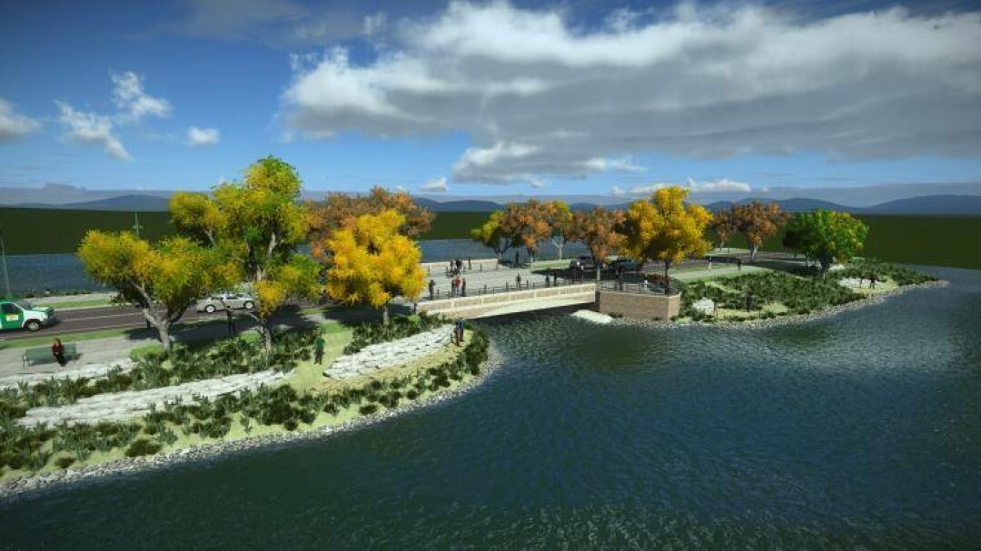 A conceptual rendering of the causeway.