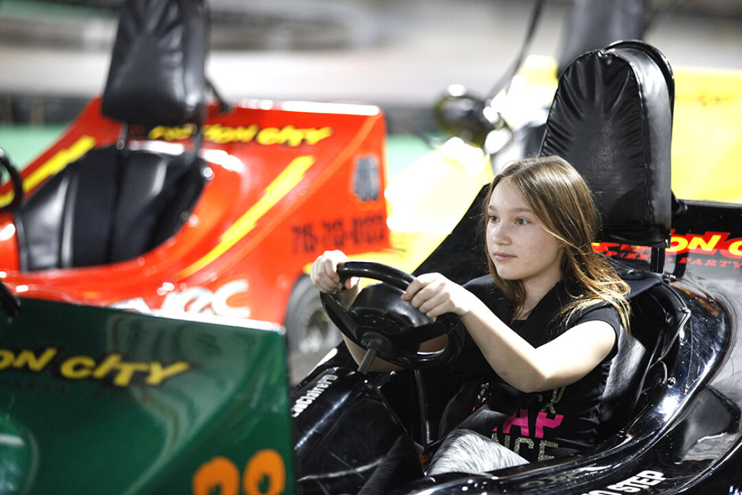 Go-Kart in the new year at Action City's Lock-In event.