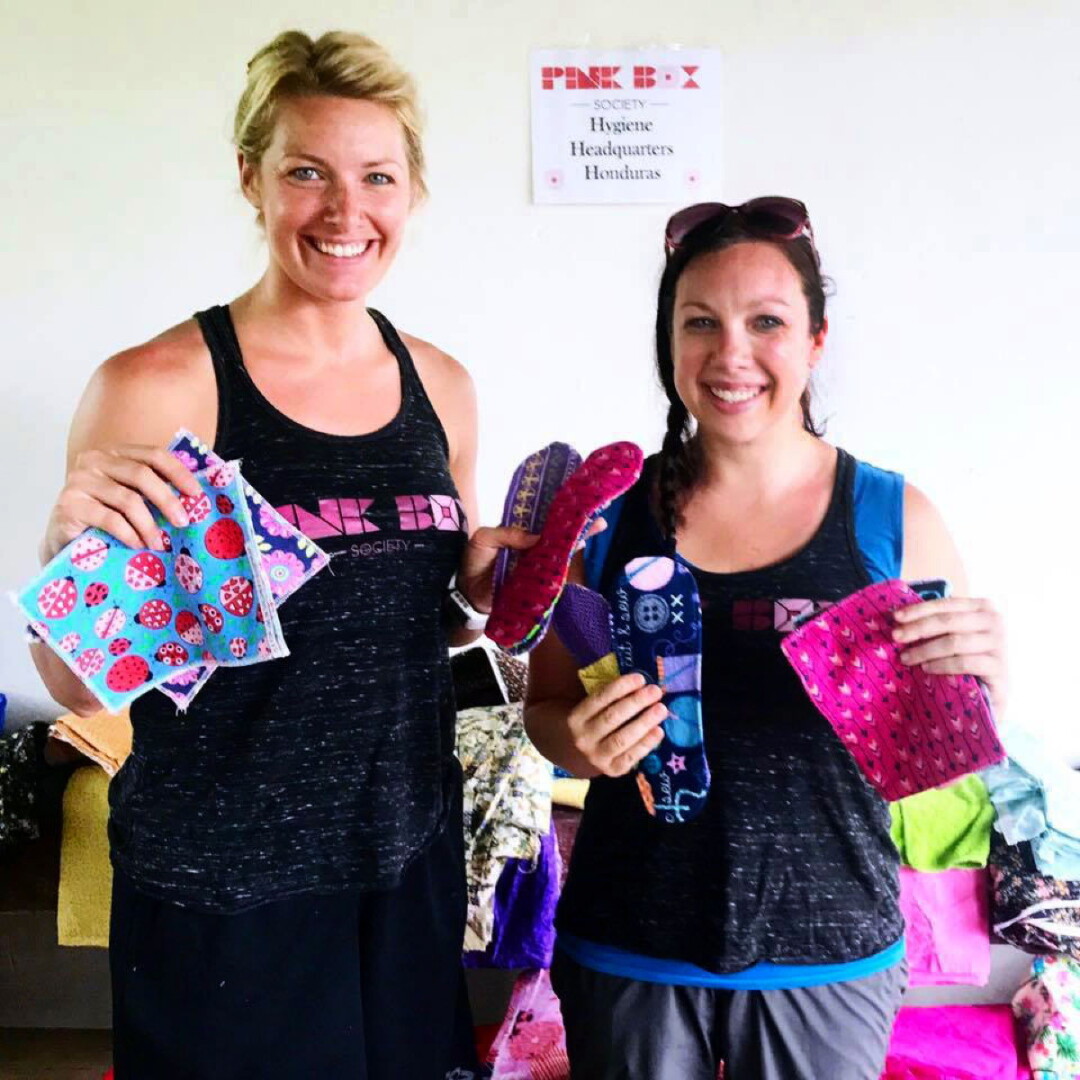 Jenni Patnode, center, and Heather Wittig, right, founded Pink Box Purpose to provide for the hygiene of women and girls in Honduras