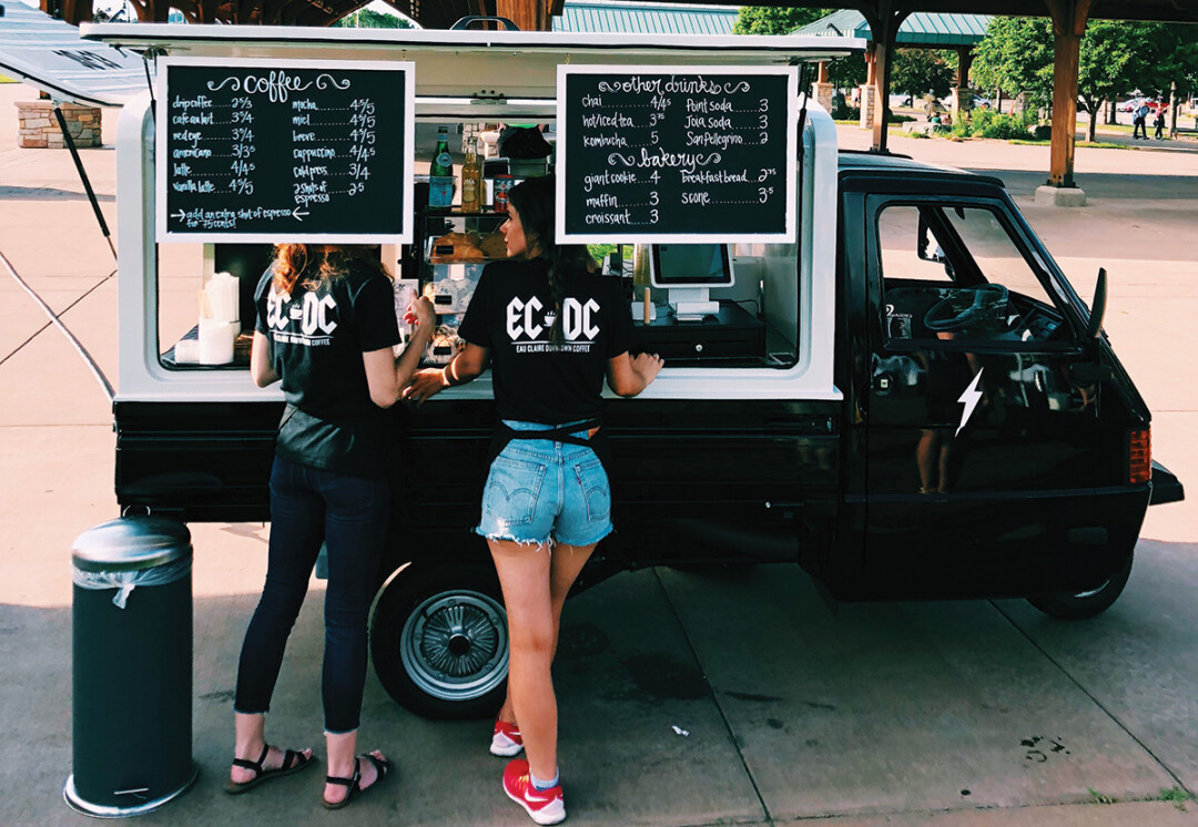 GET YOUR MOTOR RUNNING. Eau Claire Downtown Coffee is taking it to the streets with its new coffee cart. 