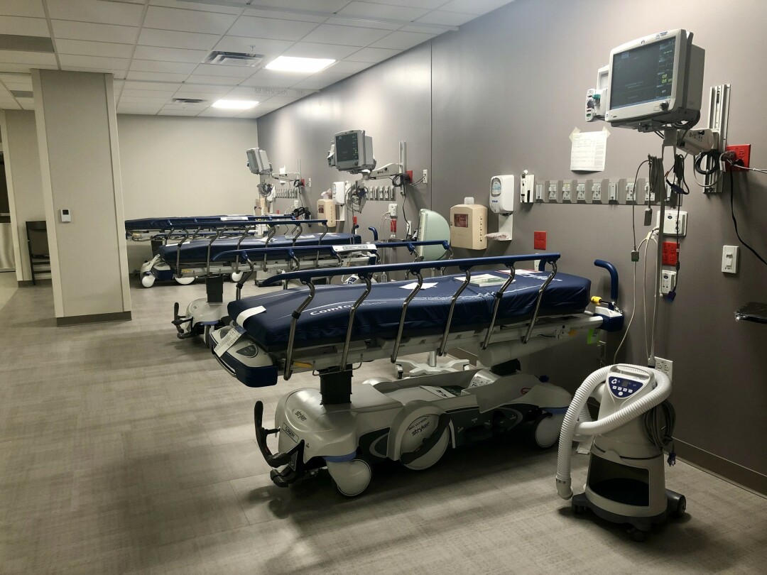 READY FOR Anesthetic ACTION. Beds in the postoperative area of the soon-to-open Marshfield Medical Center-Eau Claire Hospital.