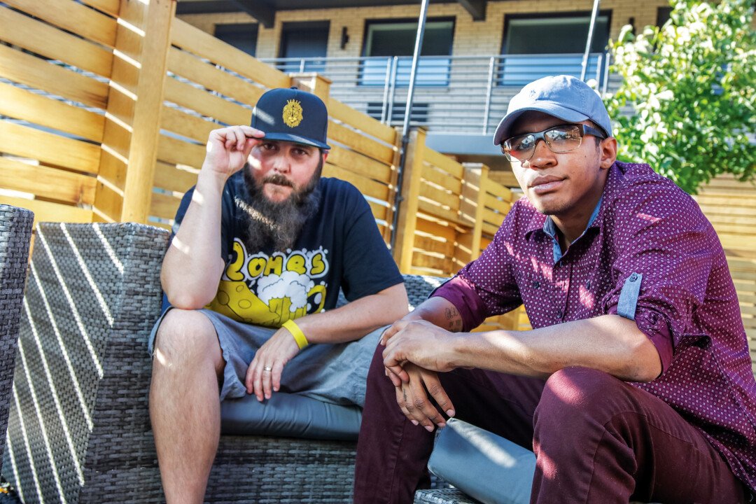 GAME CHANGERS. Mason Hateli a.k.a. Mr. Pizzy (left) and Raymond Clayton a.k.a. Mistah have been wanting to collaborate on a hip hop album for years and years, and this fall, it finally happened with seamless results.
