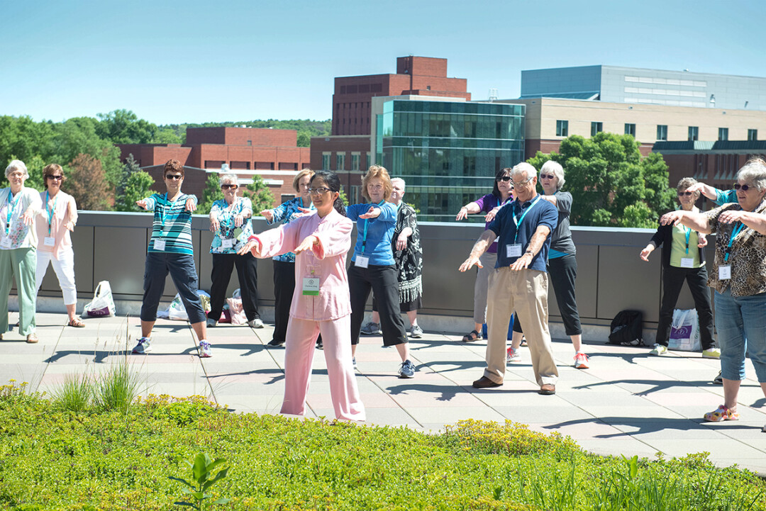Charlene Zeng leads a tai chi workshop at a previous Senior Americans Day at UW-Eau Claire