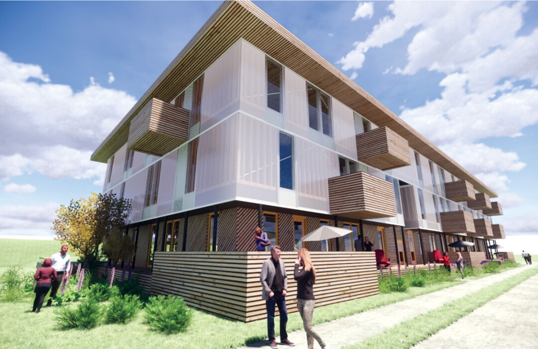 NOTHING BUT BLUE SKIES. W Capital Group has proposed building an apartment complex on Oxford Avenue in Eau Claire&rsquo;s Cannery District. It would include housing priced for low-income residents.