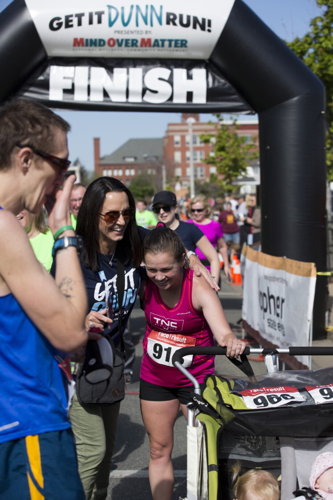 SHE DUNN IT.  Nichole Porath broke her own world record for the fastest women’s half marathon with a double stroller at the 2018 Get it Dunn Run in Menomonie.