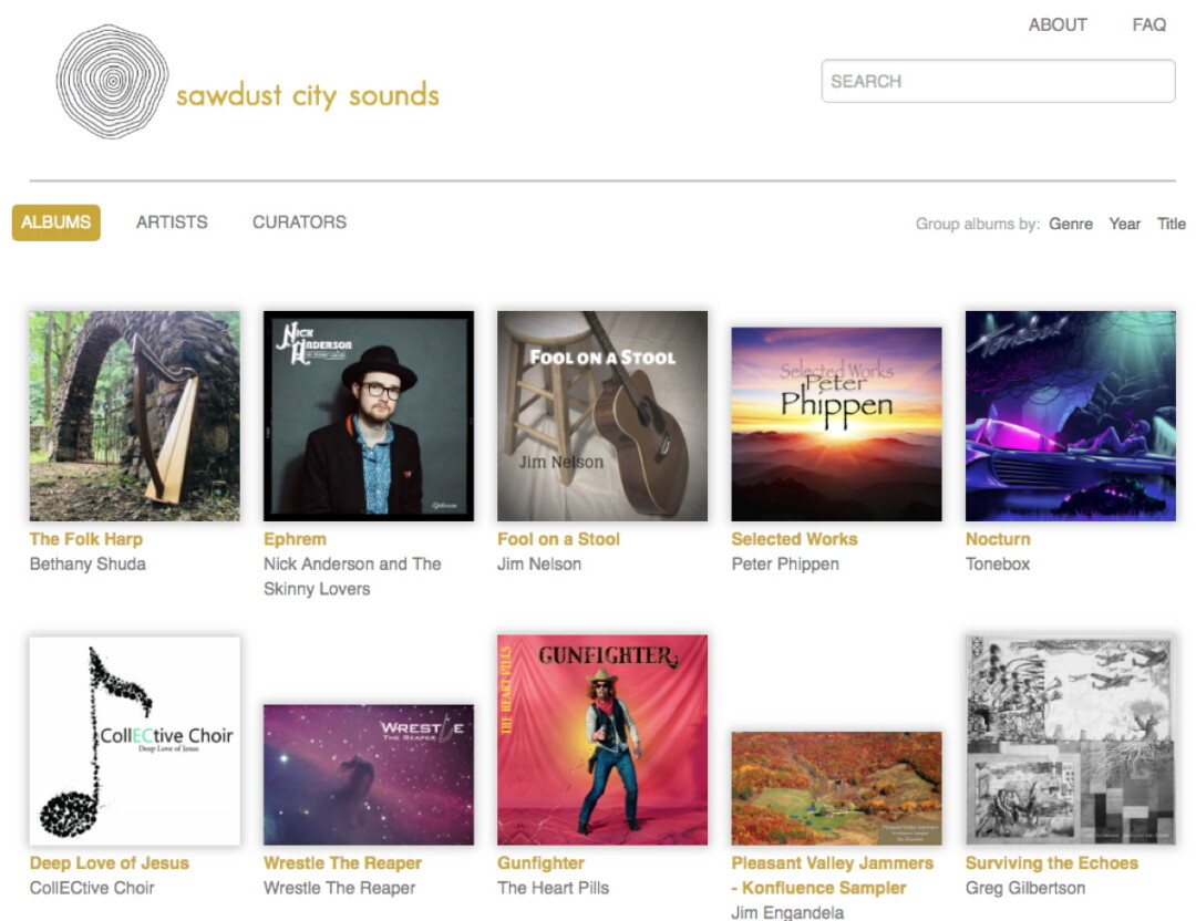 GET DOWN TO THE EC SOUND. The new Sawdust City Sounds website, created by the L.E. Phillips Memorial Public Library, provides streaming access to local music.