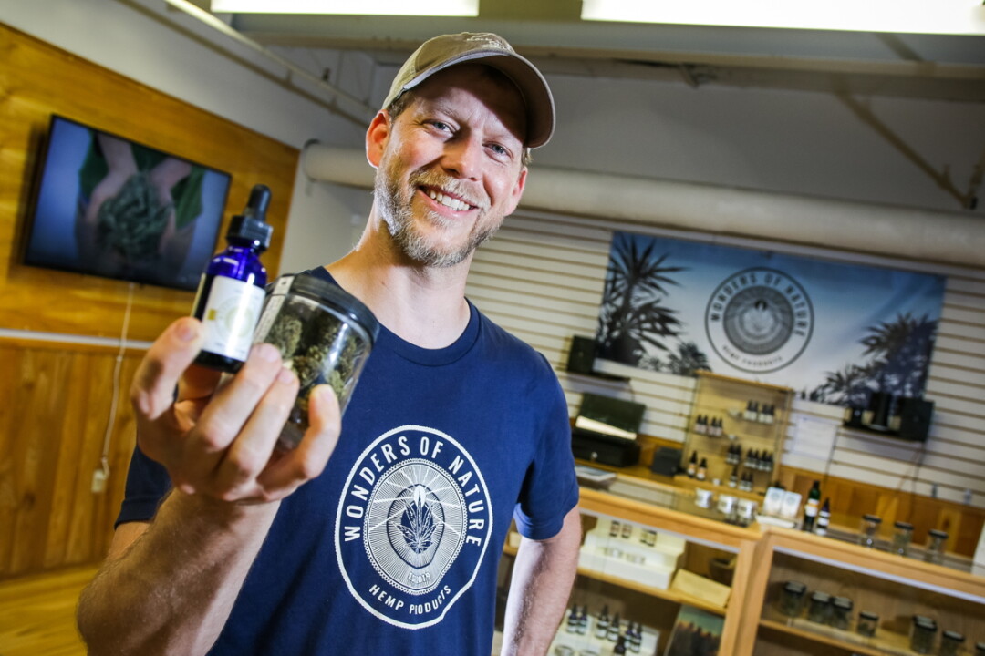 WHAT’S UP, BUD? Wonders of Nature owner Chris Buske aims to provide affordable, quality CBD/hemp products.