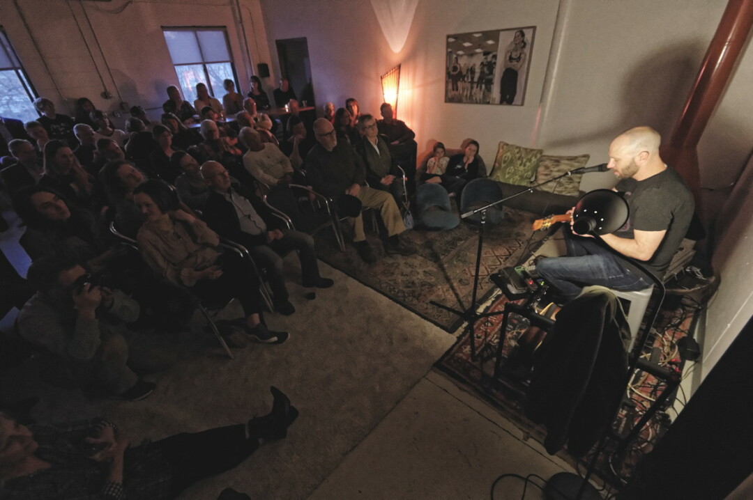 Greg Gilbertson performed at the first one-off Listen concert at Forage back in March