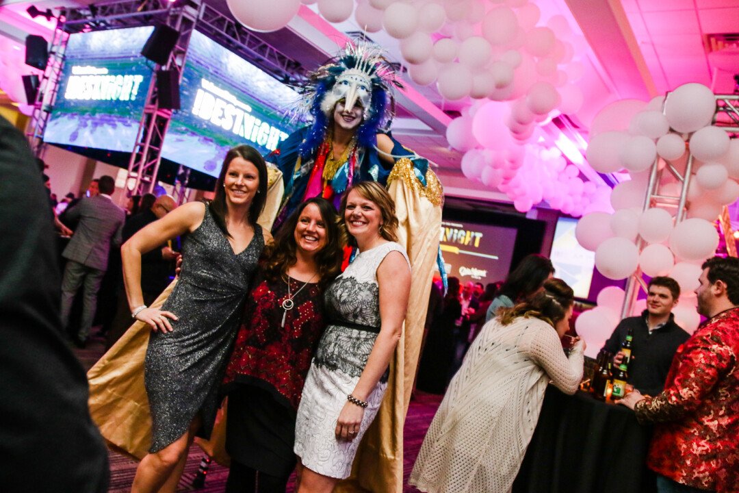 TOWERING FUN. The Best Night is Volume One’s annual party celebrating the Best of the Chippewa Valley Reader Poll and the Chippewa Valley Vanguard Awards. 2020’s sold-out event took place on Saturday, Feb. 8, at The Lismore in downtown Eau Claire.
