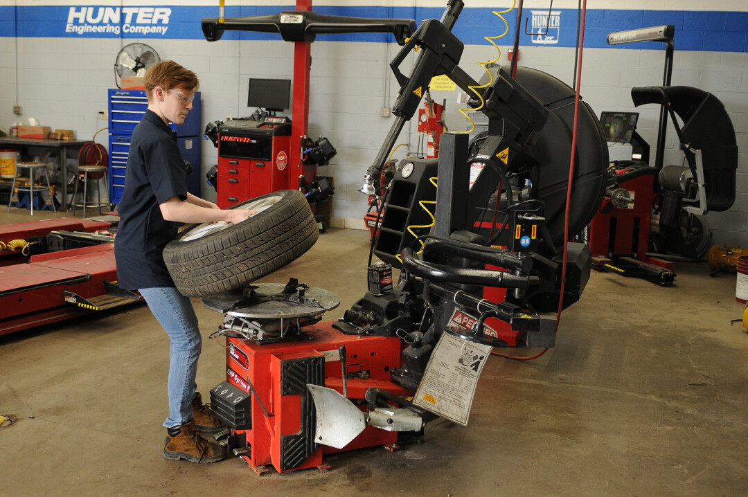 A student in CVTC’s Automotive Maintenance Technician program, which will part of a new Transportation Education Center the college plans to build. (Submitted photo)
