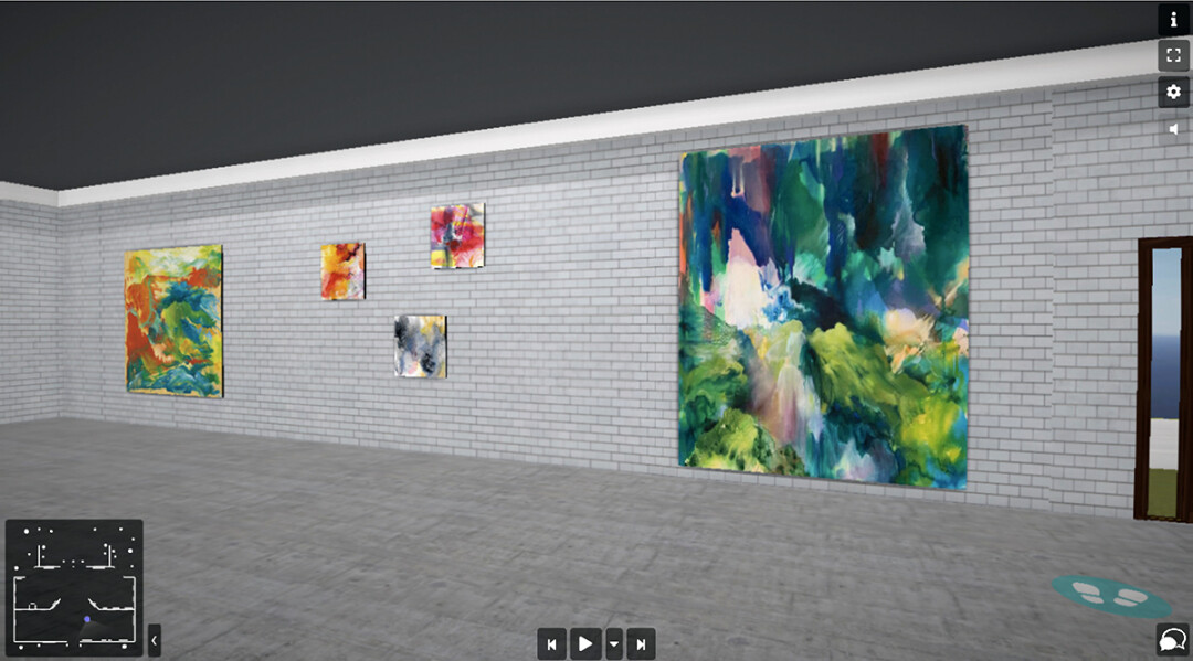 Works by Eau Claire artist Holli Jacobson are displayed in a virtual gallery on Artsteps.com organized by ArtFly.
