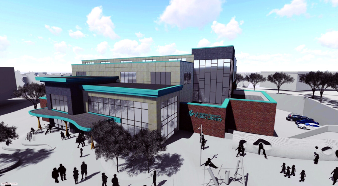 MOVING ON UP. A proposed third story of the L.E. Phillips Memorial Public Library is shown in this rendering. A new fundraising campaign would pay for that addition and other improvements.