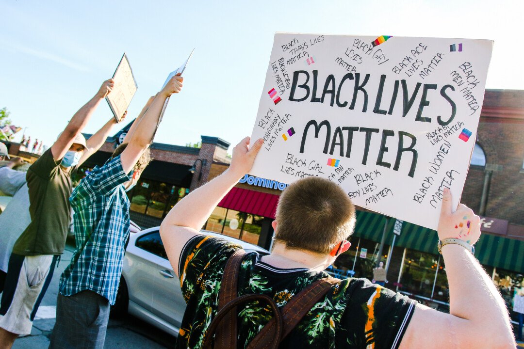 Amplify the People organized a Black Lives Matter protest in Menomonie on Sunday, June 14.