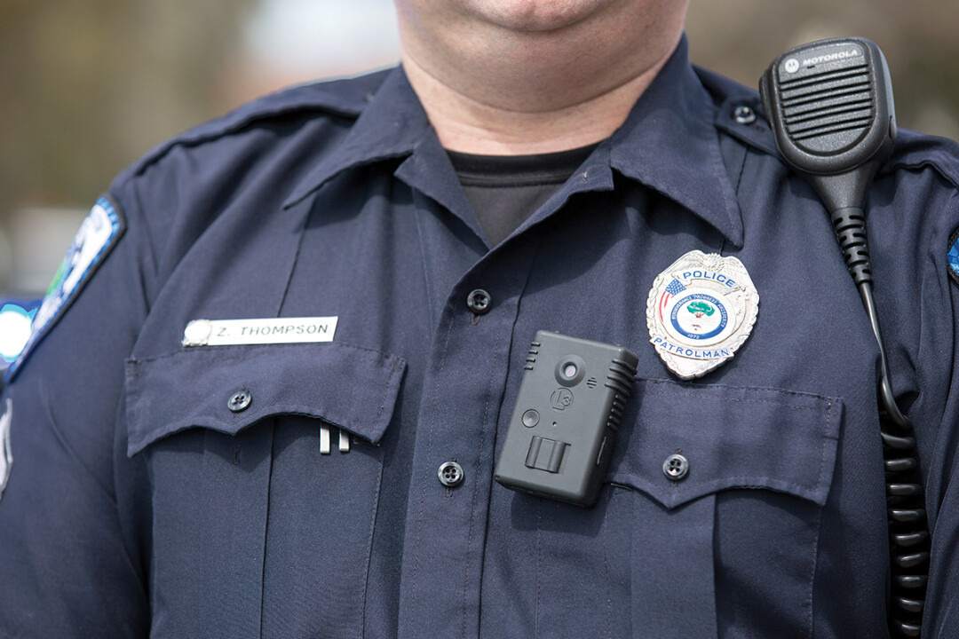 A police officer in North Charleston, South Carolina, models a body camera in this 2016 photo. The Eau Claire City Council will soon start the process of getting body cameras for its officers. (Photo: North Charleston | 