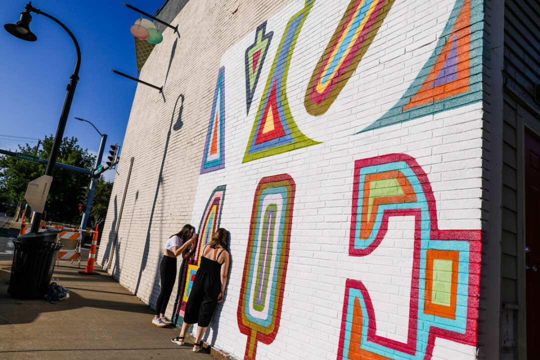BRINGING ART TO THE STREETS. This VOTE mural, in collaboration with the Eau Claire Public Arts Council and Chippewa Valley Votes, was created by Clark Stoeckley and is located on Ramone's Ice Cream Parlor, facing N. Farwell St. 