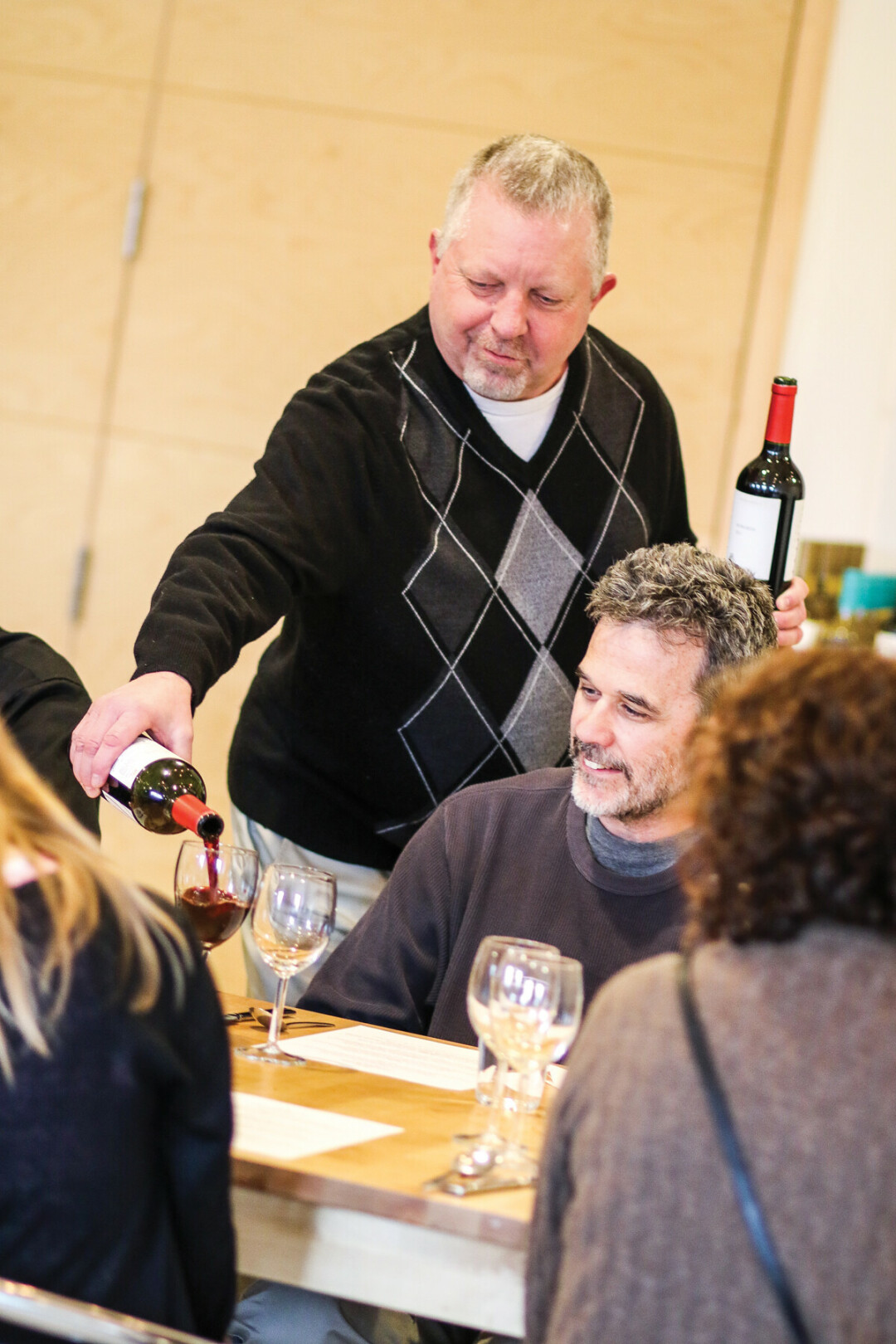 DO YOU KNOW THIS MAN? William Bernier, a.k.a. the Eau Claire Wine Guy, is a wine specialist with Superior-based Saratoga Liquor Co. Here's a photo of Bernier at one of his 2017 classes at Forage in Eau Claire. 