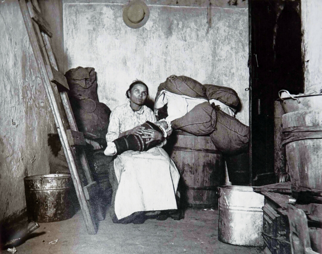 Italian Mother and Her Baby in Jersey Street, 1888-89 by Jacob Riis