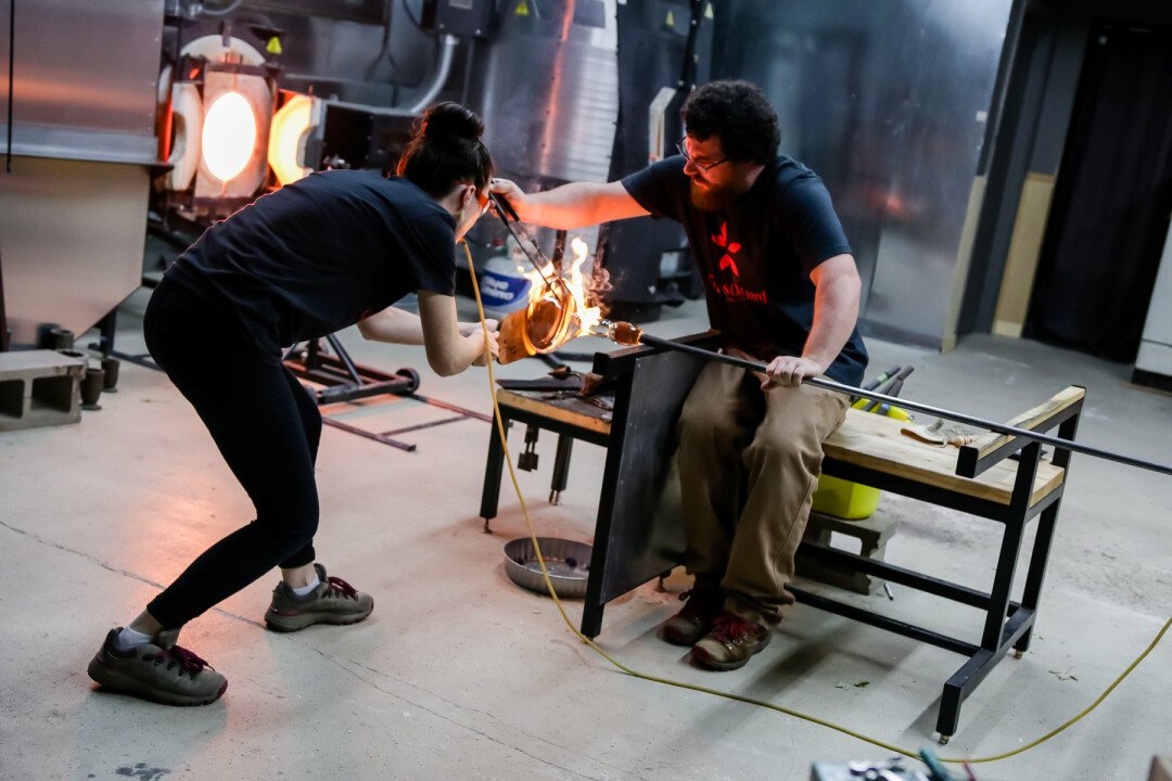 Glass blowing at Glass Apple Orchard. (File photo)