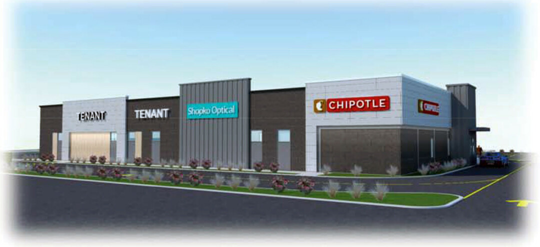 A Chipotle Mexican Grill would be one tenant of a new 10,000-square-foot commercial building on Clairemont Avenue. (Source: Logic Design & Architecture)