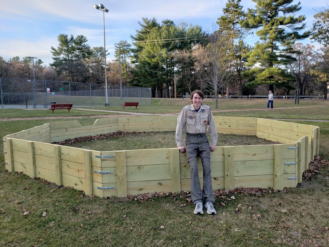 Brandt, a Chippewa Falls student, designed and created a new gaga ball pit in Marshall Park with the help of family and a few volunteers.