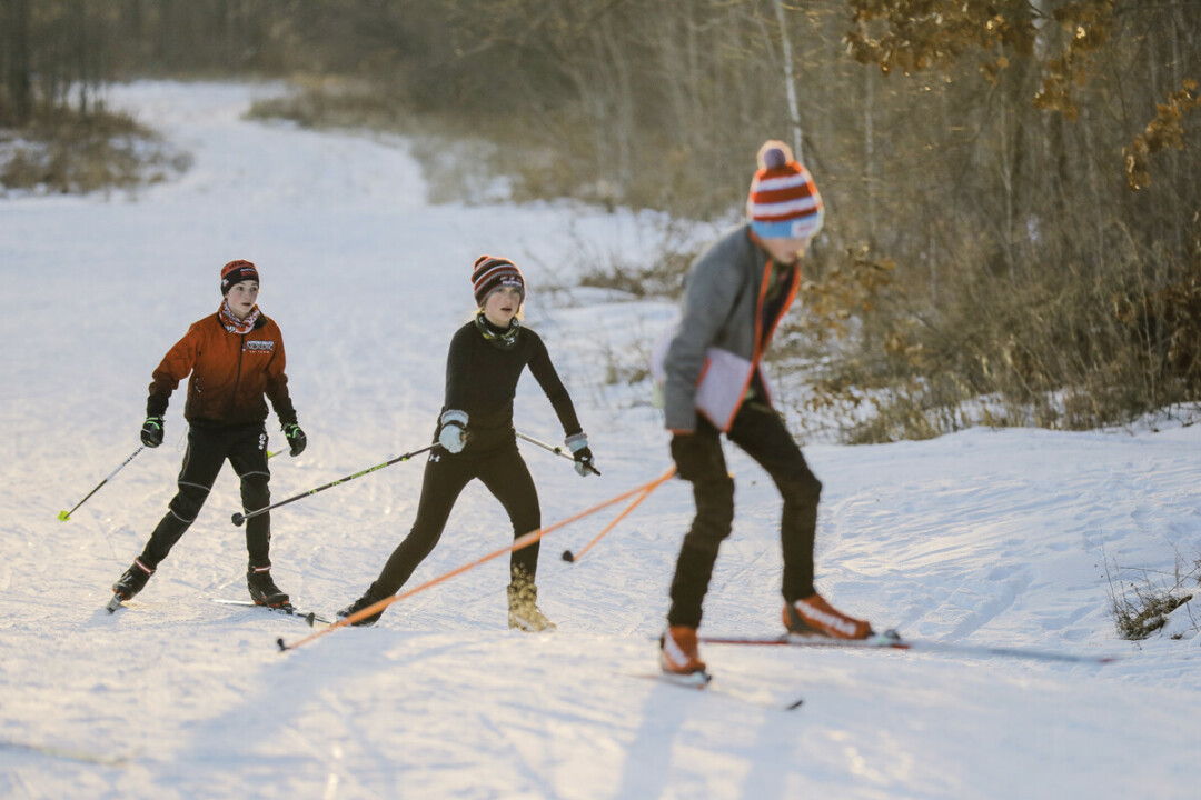 Cross country skiers ski the slopes of Silver Mine.