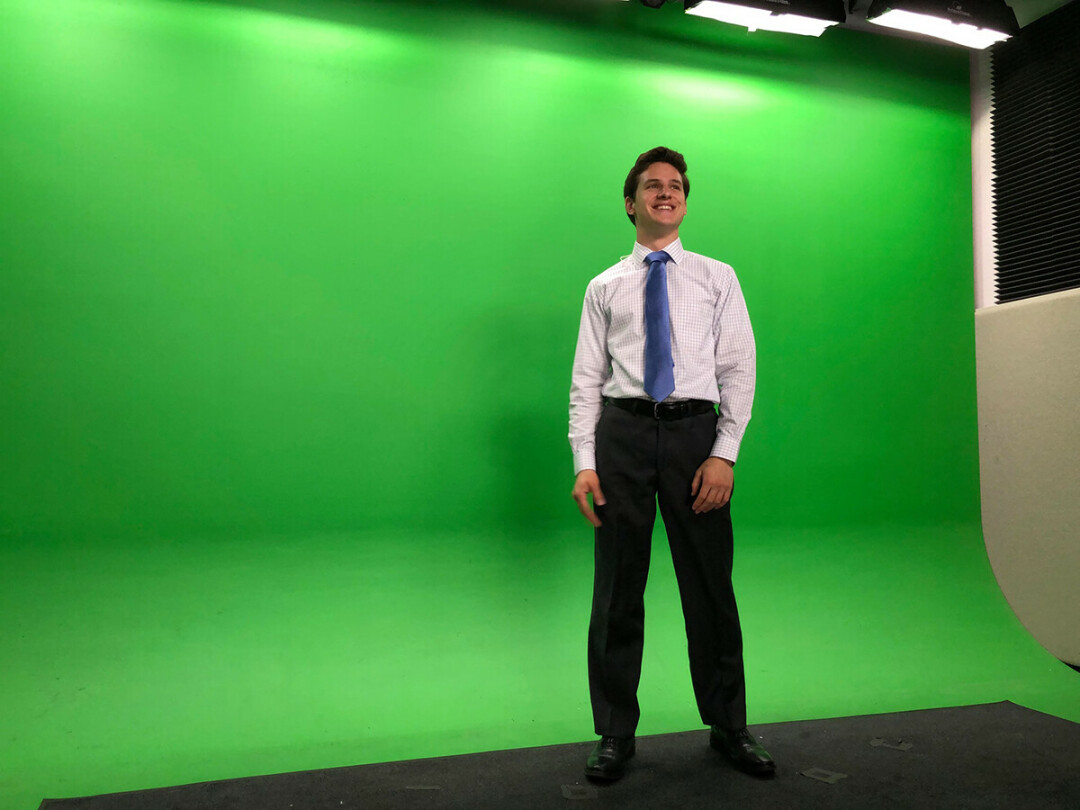Meteorologist Tucker Antico is at home in front of the green screen – and on TikTok.