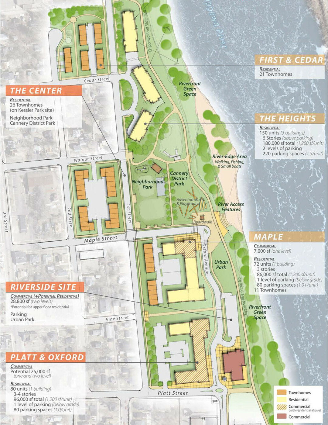This redevelopment map of the Cannery District was adopted by the 