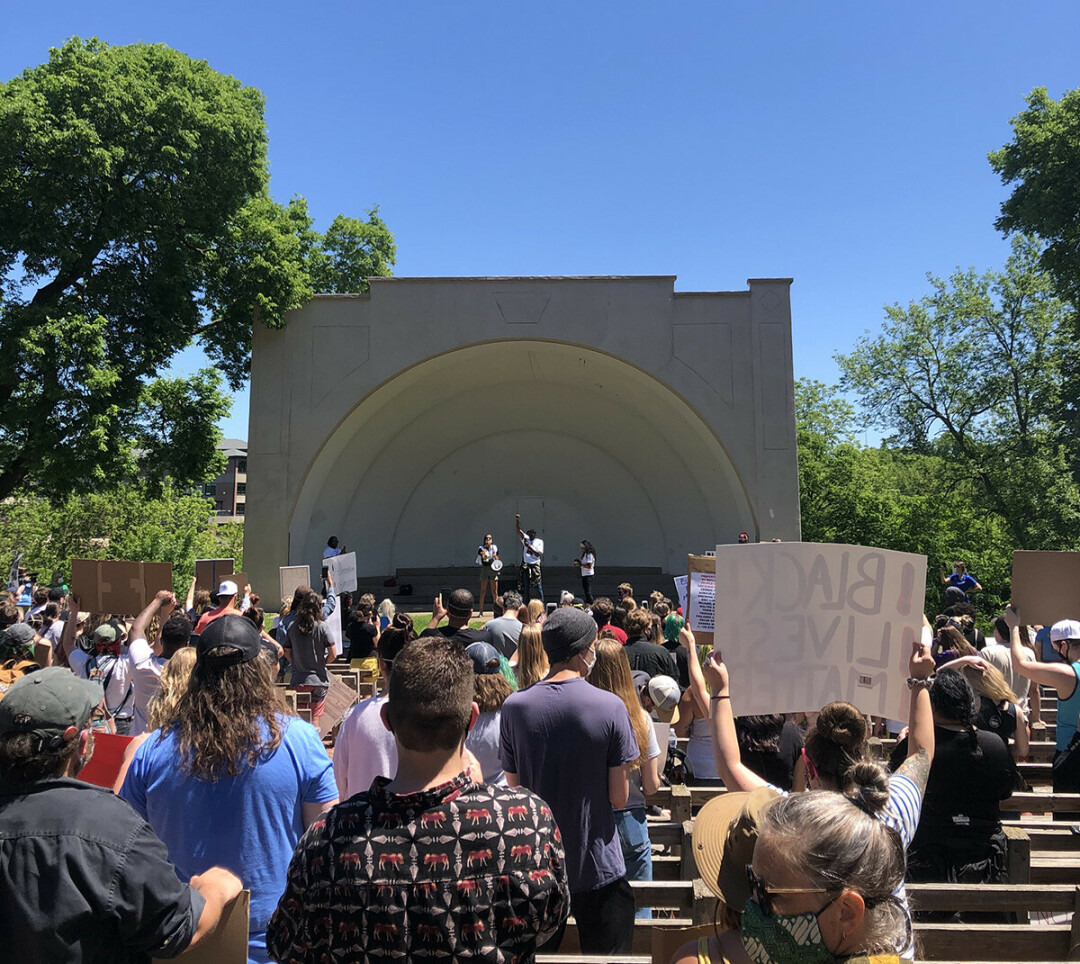 Eau Claire's Owen Park was the site of a Black Lives Matter rally last June following the death of George Floyd in Minneapolis. (Photo by Eric Christenson)