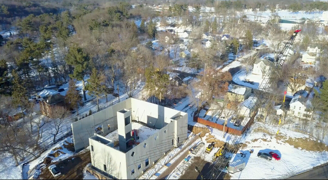 An aerial view of construction as of February . (Photo by Tony Rubenzer via FACEBOOK