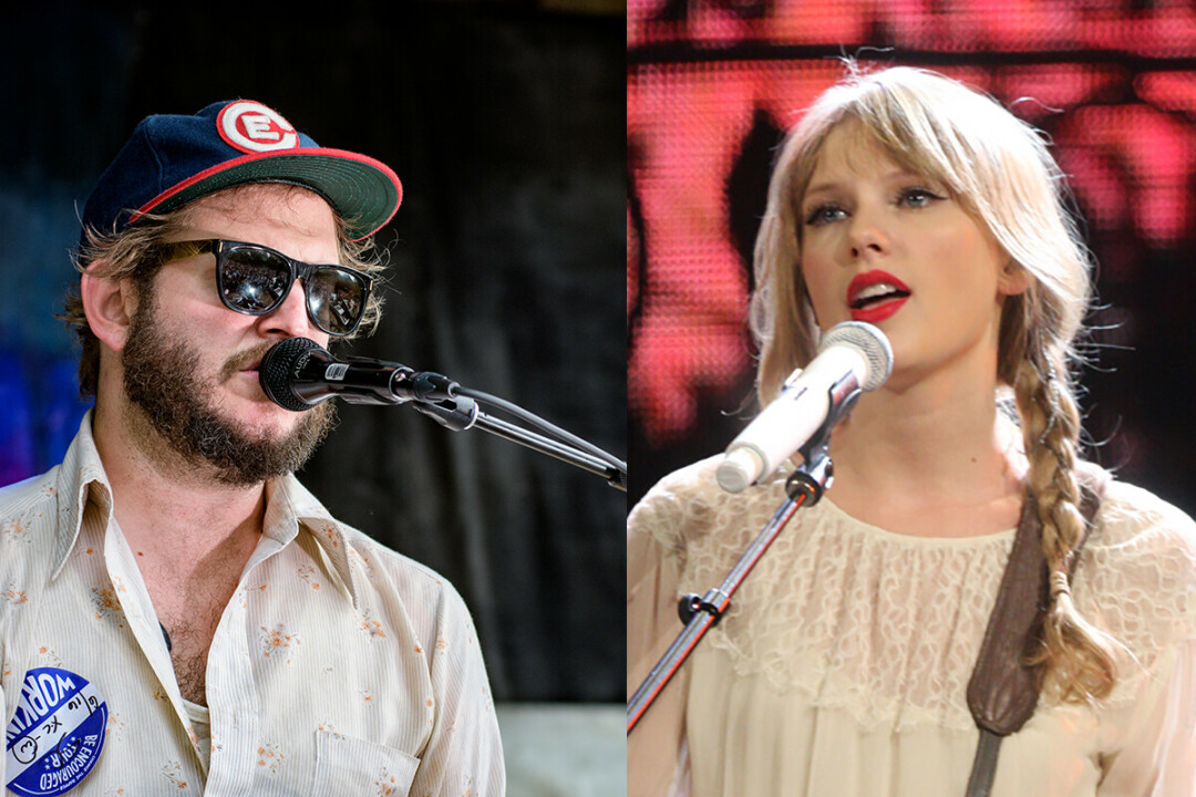 Justin Vernon (left) by Lee Butterworth. Taylor Swift (right) by Eva Renaldi / CC BY-SA 2.0by 