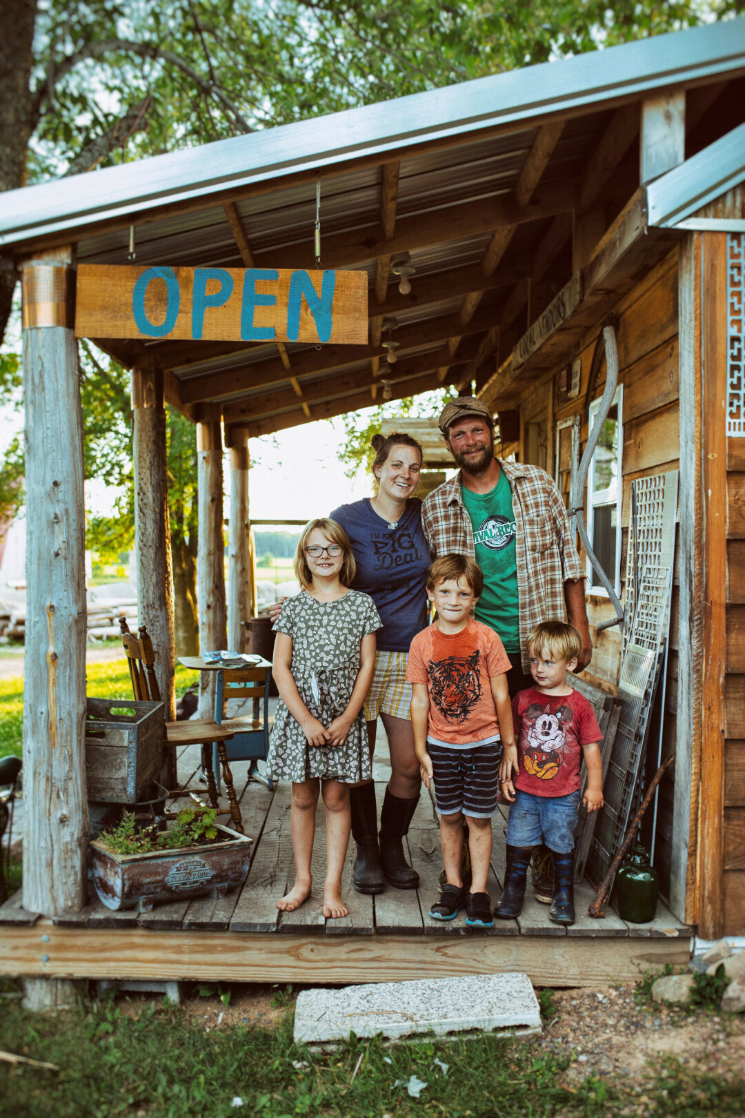 The Drilling family, owners of Harvest Moon Organics. 