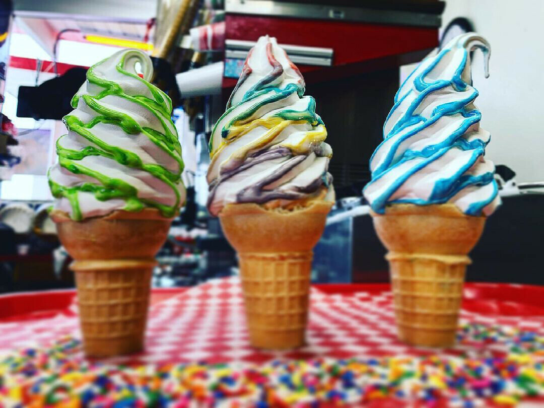 SOFT SERVES UP. Dairy Way in Black River Falls offers colorful cones. (Photo via Instagram)