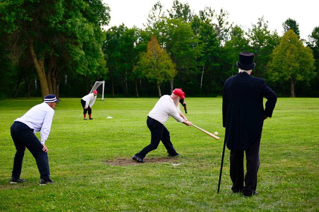 HUZZAH, YE OLDE BASEBALL MATCH! The old-timey action at the Menomie Base Ball 