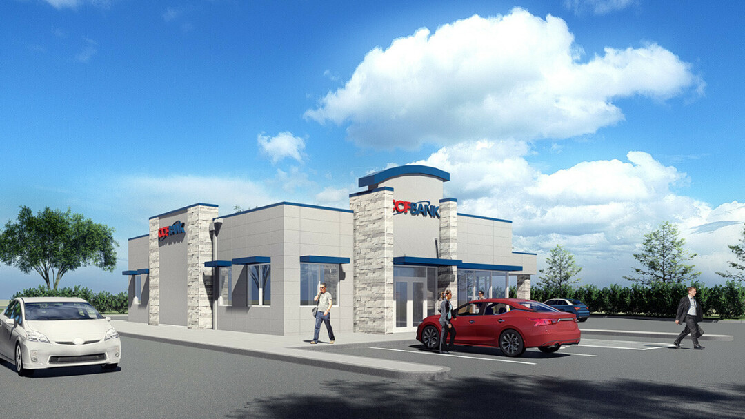 BANK SHOT. An artist's rendering of the soon-to-be built new CCFBank Branch on 