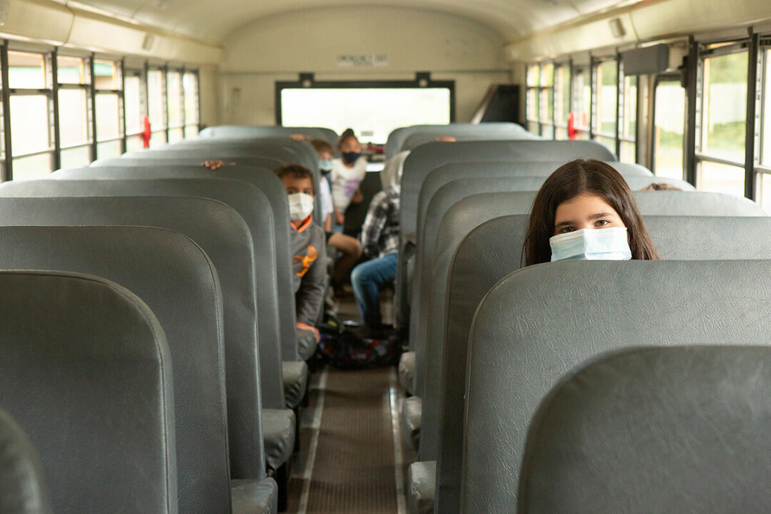 ON THE BUS? MASK UP. The Centers for Disease Control says masks are needed with on transportation.