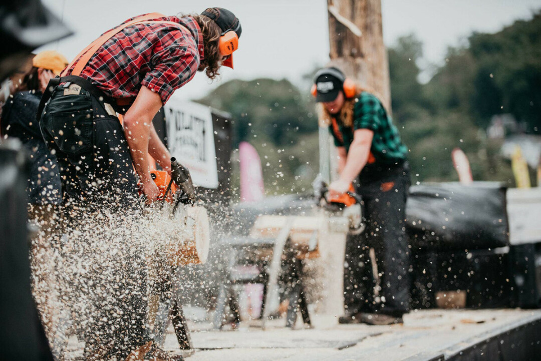 SAWDUST CITY. The Timberworks Lumberjack Show is one of the many attractions at the Wisconsin Sport Show Fall Edition.