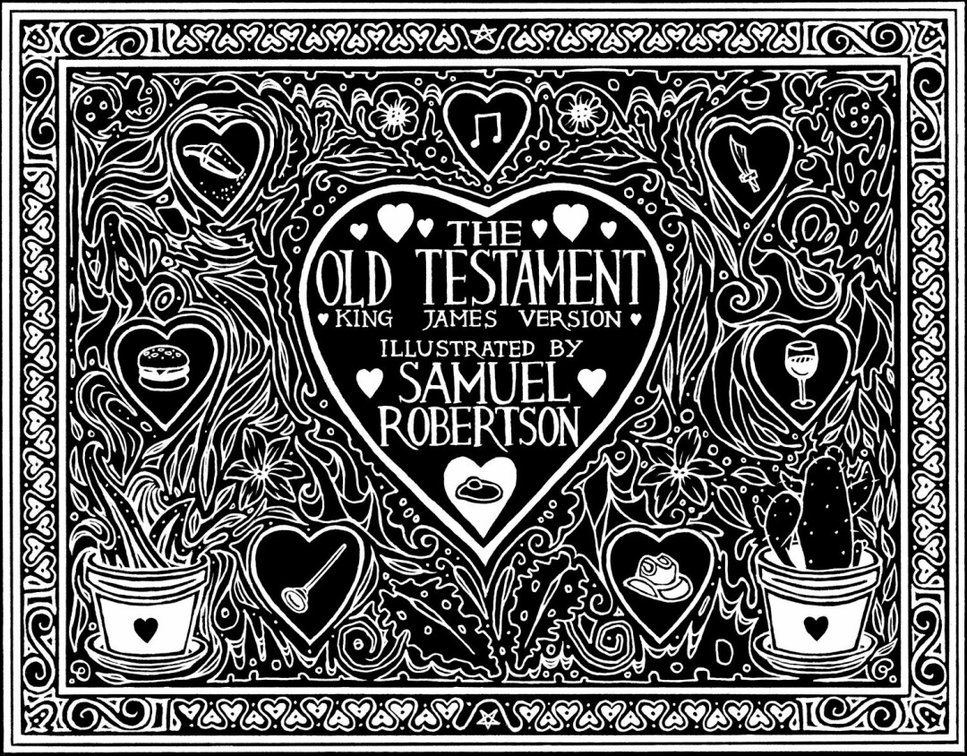 The cover of the edition of the Old Testament illustrated by Samuel Robertson that will be published next year.