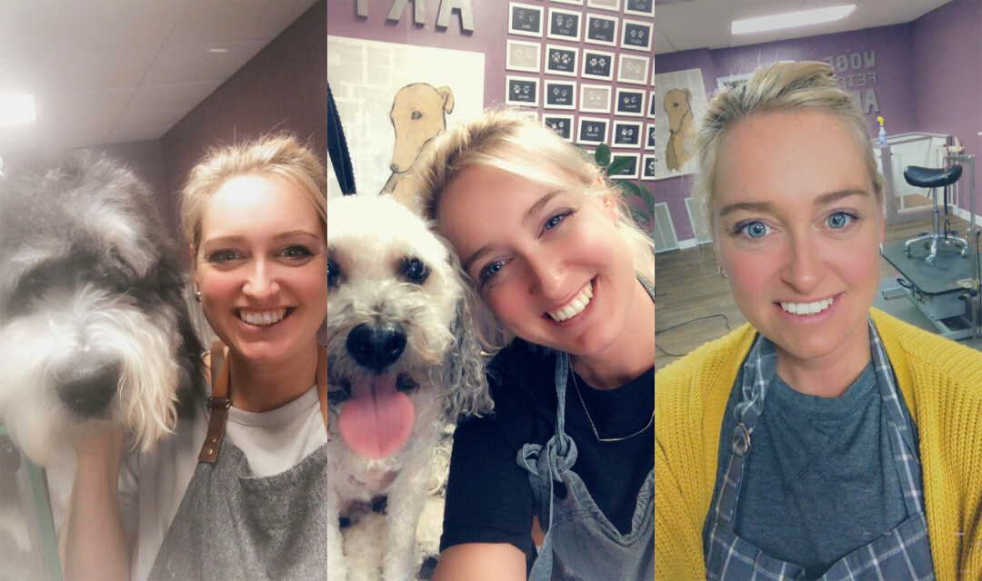 A DOGGONE GOOD GROOMER. Libby Baribeau of Puckabee's Canine Salon has more than 20 years of experience as a groomer, and she loves using her knowledge of animal body language to ensure animals feel safe and comfortable while being groomed. (Submitted photos)