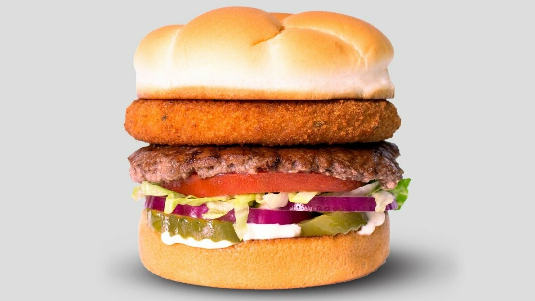 CHEESE CURD + BUTTERBURGER = CURDERBURGER. Culver's – a Wisconsin-based restaurant franchise – announced that in recognition of National Cheese Curd Day, on Oct. 15 they will debut their new Curderburger for one day and one day only. Note: This image was used for the original April Fool's Day joke. The real Curderburger will actually have a burger in it in addition to the giant cheese curd. (Image via Instagram)