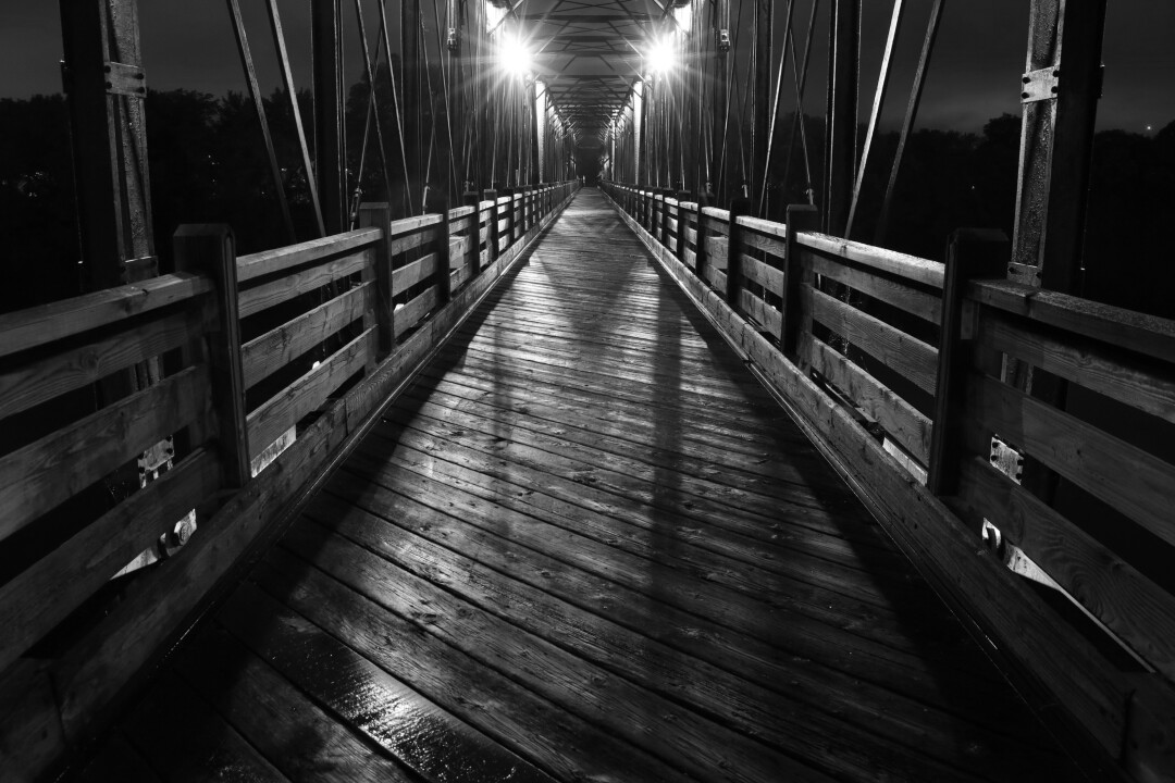 WHO GOES THERE? An eerie Eau Claire evening, photographed by Tina Ecker.