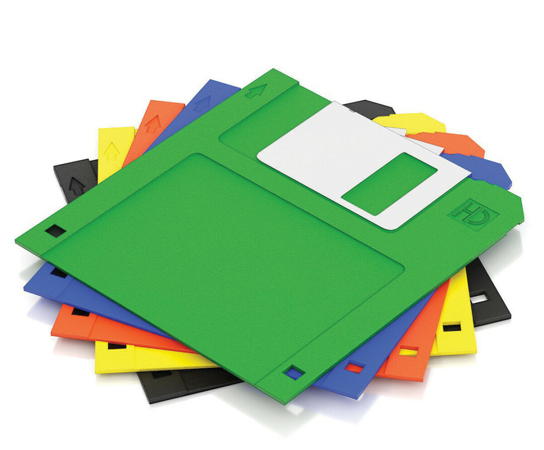 ADMIT IT: YOU STILL HAVE SOME OF THESE, TOO. For those of you too young to know, this is a stack of 3.5-inch floppy discs. 