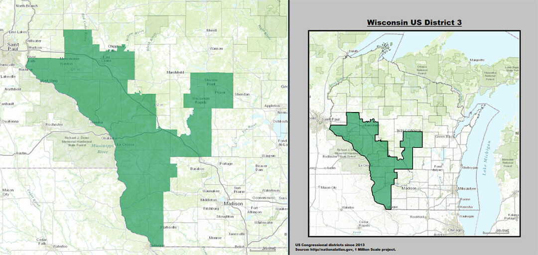 Wisconsin's 3rd Congressional District covers a large area, and it will likely change shape because of congressional redistricting this year and next.