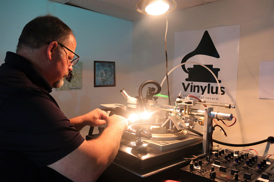 FOR THE LOVE OF VINYL. Eric and Izabella Warner of Chippewa Falls started their own vinyl-cutting company, Vinylus.